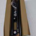 ENJOYBASICS 1Pack Adjustable Spring Tension Curtain Rods 32 to 66 Inches, Stainless Steel Matte Black Shower Rod No Drilling for Window, Bathroom, Closet, Room Divider, 7/8" Diameter