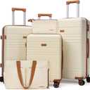 Cosbarn Luggage Sets 5 Piece, Hardshell Suitcase with Spinner Wheels, 28 inches