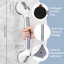 Reyiu Grab Bars for Shower, 16.5 Inch Shower Handle with Safety Indicators, Suction Cup Bathroom Grab Bar for Elderly, Seniors, Handicap - No Drill, Waterproof, Removable (2 Pack)