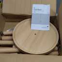 GREENSTELL Coat Rack with 8 Hooks, Wooden Coat Rack Freestanding with Shelf, Coat Tree with 4 Height Options 50.5"-72.6", Coat Hanger Stand for Bags, Clothes, Umbrellas, Hats, in Home, Natural