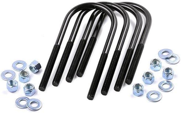 Rough Country 5/8" Round Suspension U-Bolts - 5/8" Thread x 3.625"W x 11"L, Set of 4