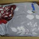 Bedsure Floral Burgundy Comforter Set, Queen Bedding Sets, 2 pillow case and under sheet and blanket cover