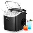 EUHOMY Countertop Ice Maker Machine with Handle, 26lbs in 24Hrs, 9 Ice Cubes Ready in 6 Mins, Auto-Cleaning Portable Ice Maker with Basket and Scoop, for Home/Kitchen/Camping/RV. (Black)

prep label