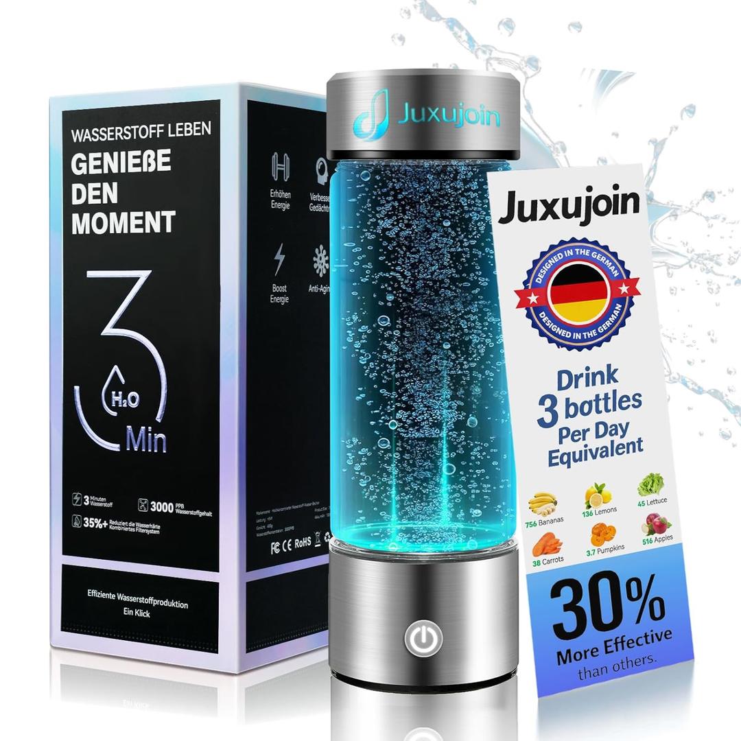 New Upgrade Hydrogen Water Bottle Generator NO.1 Double Hydrogen Content Industry TOP - 24-Hour Hydrogen Lock | 0 Chlorine & 0 Ozone | 100% Leak-Proof Seal, Hydrogen Water Bottle Generator