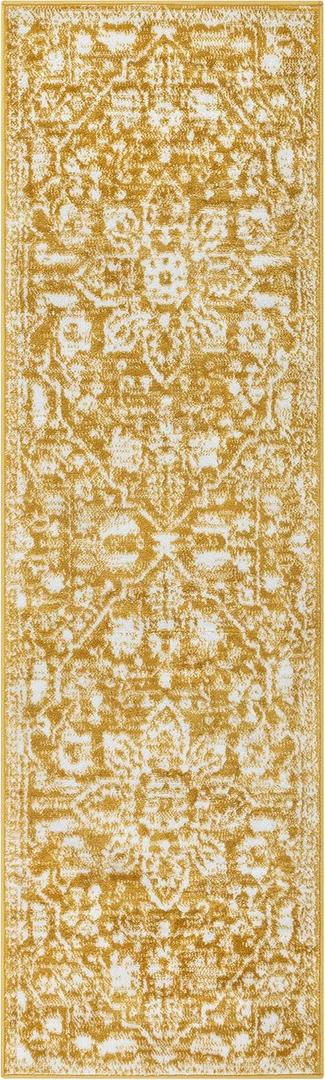 Well Woven Della Gold Vintage Medallion Pattern Runner Rug (2'3" x 7'3" Runner)
