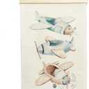 NQDWX Airplane Hanging Flag for Toddler Boys - 12x17 Inch Nursery Banner, Cute Kids Room Art, Gift for Little Pilots & Aviation Lovers. (144)