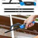 URASISTO Hacksaw Frame Set, 12 Hacksaw Frame, 6'' Hacksaw Frame and 10'' Mini Hacksaw, Including 8pc Extra Blades Multi-function for Metal Wood PVC Pipes