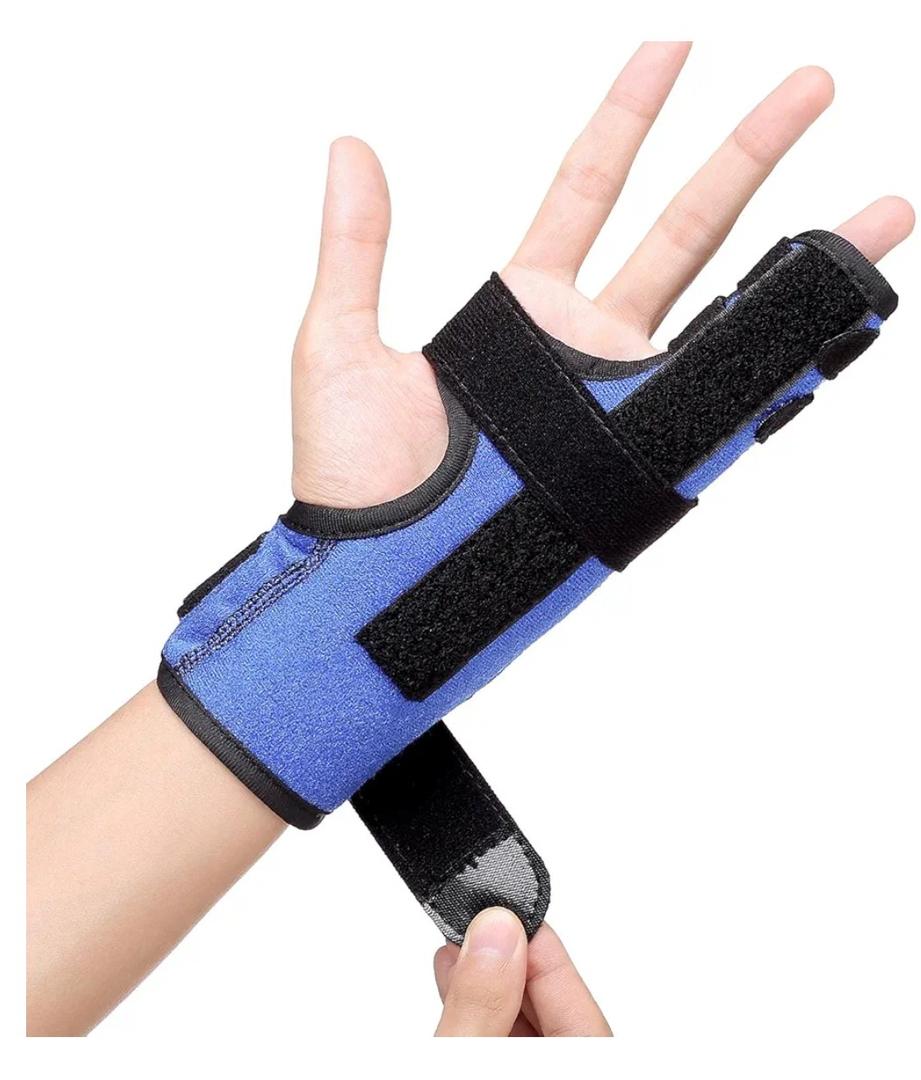 Boxer Fracture Splint, Pinky Finger Splint, Adjustable Two Finger Brace for 4th or 5th Finger, Metacarpal Splint Hand Brace for Arthritis Fracture Broken Mallet Dislocated Trigger Finger(L/XL)