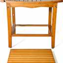 TheLuxe 2-in-1 Teak Shower Bench with Removable Mat, Storage Shelf and Mat - with Stainless Steel Handles, Built-in Storage Box & Dual Hooks - Bathroom Bench Set, 14"D x 22"W x 19"H