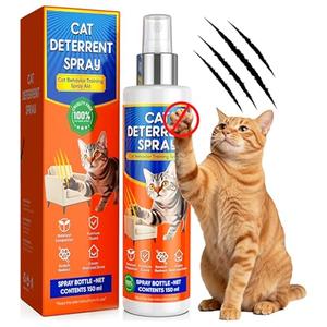 Cat Deterrent Spray - Safe Indoor & Outdoor Deterrent for Furniture Protection, Effective Training Aid with Natural Ingredients