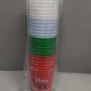 BLUE PANDA - 24 Pack Plastic Christmas Cups, 16oz Reusable Tumblers for Holiday Party Supplies Decorations (4 Designs)