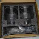 Molimoli (Upgraded Pump) Coffee Syrup Dispenser for Coffee Bar, Coffee Pump Dispenser, Glass Syrup Bottle w. Pump, 11.8 oz 350 ml, Set of 2, Silver