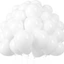 Voircoloria 110pcs White Balloons 12inch Matte White Latex Party Balloons for Wedding, Birthday, Graduation, Bridal Shower, Baby Shower, Bachelorette and Engagement Decorations