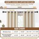 KAMANINA Black Curtain Rods for Windows 48 to 84 Inches (4-7ft) Heavy Duty Curtain Rods, 7/8 Inch Adjustable Decorative Drapery Rods Set with Modern Finials