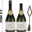 120 Pack Mini Champagne Bottle Bubble Bulk, Ideal for Wedding Send Off, Bridal Shower or Engagement, Anniversaries Celebration, Valentines Day, Family Reunion, Party Favor for Guests Newlyweds Couple