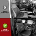 for Ford F150 Seat Covers 2015-2026 (XL/XLT, 1st Row Bucket Seat, Not Regular Cab) Faux Leather Front Seat Protectors, Truck Interior Accessories, Black