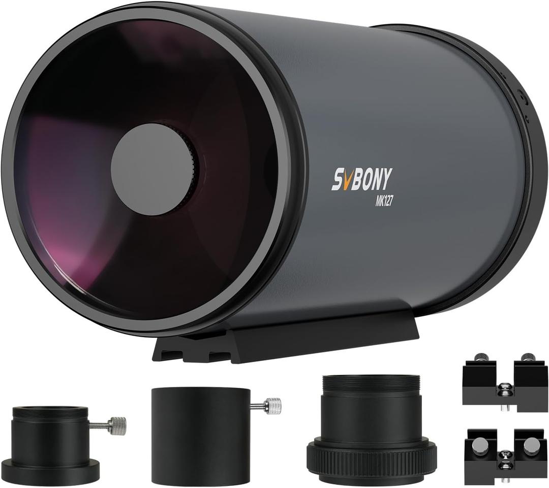 SVBONY MK127 Telescope for Adults, 127mm Aperture f/11.8 Mak Telescope OTA
with 0.65x Flat-Field Reducer, Dual-Speed Focuser, Catadioptric Telescope, for Planetary Visual, Nebula Astrophotography