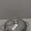 Overmont Enameled Cast Iron Dutch Oven - 4.5QT Pot with Lid Cookbook & Cotton Potholders - Heavy-Duty Cookware for Braising, Stews, Roasting, Bread Baking Grey