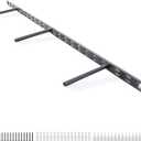 1pc Floating Shelf Bracket Heavy Duty,Decorative Floating Shelf Hardware Hidden Black Metal Fireplace Mantel Brackets (34"X4"X1.0" Without Tools)