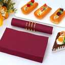 100 Pcs Burgundy Paper Napkins Disposable - Maroon Guest Dinner Napkins for Bathroom Wedding Birthday Graduation Party