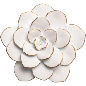 Guichifun Flower Wall Decor 3D Resin Succulent plants - Wall Hanging Decor Art Decor for Home Bedroom Living Room White Christmas Gift 3.25 X 4 X 1.25 Inch