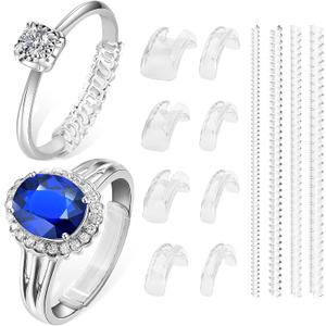 Ottemax Ring Sizers for Loose Rings - 12Pack, 12 Sizes, Ring Guards for Women& Men Loose Rings, Invisible Resizer Design for Spacers & Tighteners, Fits Bands Width to 1mm-8mm