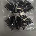 2 Pcs Black Shoe Clips for Women Dress Shoes, Mesh Bow Rhinestone High Heel Shoe Clips Buckle Detachable Bow Heels Clothing Accessories for Women Girls Wedding Party Prom