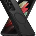 for Samsung Galaxy S21 Ultra Case,[Compatible with Magsafe] [Military Grade Drop Tested] Shockproof Magnetic Tough Rugged Protective Phone Case -6.8 inch (Black)