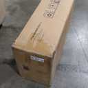 Nathan James Gracie Modern Counter Height Bar Stool with Back, Counter Stool Upholstered Chair with Natural Flax White Fabric and Brushed Wooden Legs, Natural Flax/Brown, Set of 4 (Medium Brown/Beige)