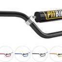 Handlebars 7/8 Inch for Motorcycle,RUTU Upgraded Universal Dirt Bike Handle Bar with Crossbar Pad Mid-Rise Mini Bike Pit Bike Handlebar for Motocross ATV Quad - Black (Mid Rise Handlebar)