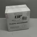 KIRE 100PCS Disposable Plates - White with Gold Rim for Easter/Wedding/Spring Party- Includes 50Pieces 10.25inch Dinner and 50Pieces 7.5inch Dessert/Salad Plates