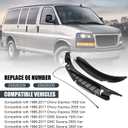 JDMSPEED Windshield Wiper Cowl Panel Grille Compatible with Chevy Express GMC Savana 1500 2500 3500 1996-2017 Left & Right Side Front Window Cover Insert Panel Replace#25826330 25826329