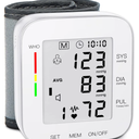 MMIZOO Wrist Blood Pressure Monitor Large LCD Display BP Machine Adjustable Cuff 5.31-7.68 inch Automatic 99x2 Sets Memory with Carrying Case for Home Use (W1681)