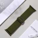 4 x Maledan Stretchy Solo Loop Compatible with Apple Watch Band Women Men 40mm 44mm 45mm 41mm 38mm 46mm 49mm 42mm,Soft Nylon Elastic Braided Strap Wristband for iWatch Series 10 9 8 7 6 5 4 3 2 1 SE Ultra (Green Army)