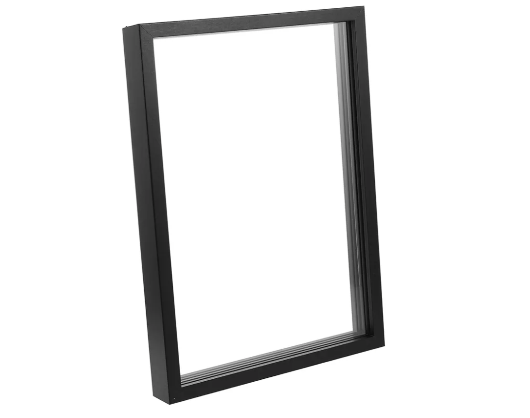 STOBAZA Wooden Photo Frame for Handprint Footprint Keepsake Art Diy Family Display for Tabletop Wall Solid