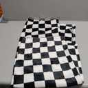 Yurhap Checkered Baby Blanket Fleece Baby Blankets for Boys Girls, Ultra Soft Cozy Fluffy Infant Toddler Newborn Receiving Blankets for Crib Stroller, 30''x40'', Black