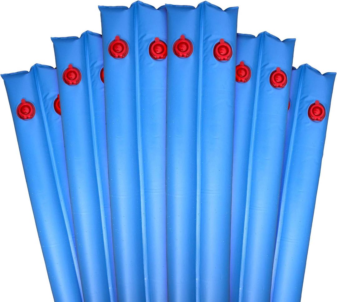 Robelle 8 ft. 6-Pack Heavy Duty Blue Double Chamber Pool Cover Weights, .33 MM Thick Vinyl, Pool Water Bags, Water Tubes