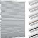Changshade Blackout Blinds, Cordless Cellular Shades, Honeycomb Blackout Shades, Room Darkening Blinds, Pull Down Window Shades, Easy to Install Honeycomb Window Blinds, 35" W x 72" H, Grey