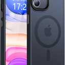 Case for iPhone 11, Military Grade Protection, Compatible with MagSafe, Translucent Matte Drop Shockproof Anti-Fingerprint Phone Case (Black)