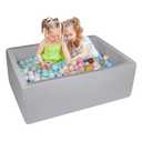 Foam Ball Pit - 42"x 30"x 13.8" Ball Pits for Toddlers, Soft Rectangle Kiddie Baby Playpen Ball Pool for Kids, Ideal Gift for Babies Indoor and Outdoor Game, Balls not Included