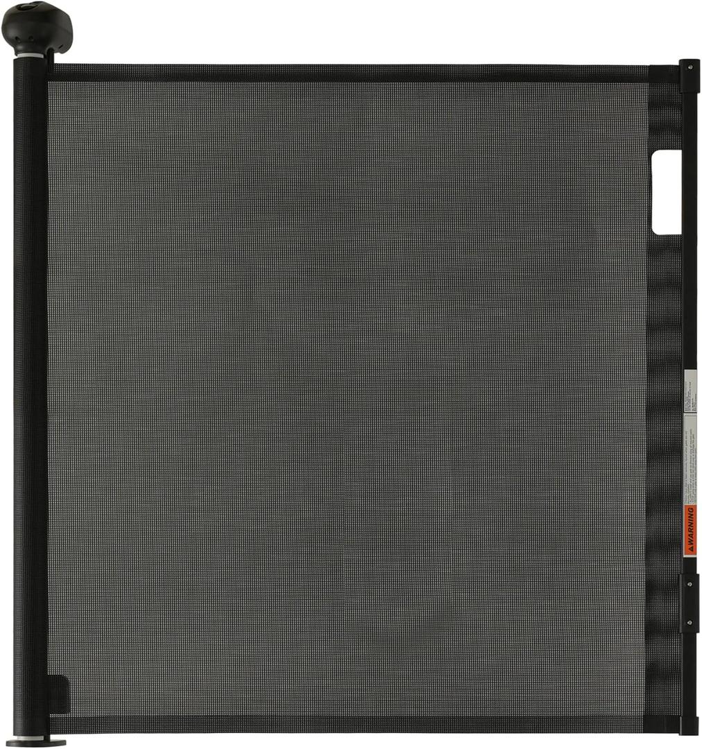 Retractable Baby Gate, Baby Gate for Stairs Auto-Lock, Dog Gates for Doorways Safety, Extends to 34.5x55in, Black
