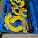 Spring Compressor Tool Macpherson Interchangeable Fork Strut Coil Extractor Tool Set with Safety Guard (Overload Protection Device) and Carrying Case Allow The Use of Impact Wrenches