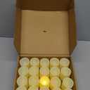 Homemory 50Pack Flickering Flameless Votive Candles,200+Hour Electric Fake Candles,Battery Operated LED Tealight for Wedding,Outdoor,Table,Halloween,Christmas Decor(Warm White,Battery Included)