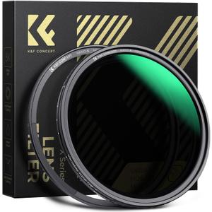 K&F CONCEPT 77mm Magnetic Variable ND Lens Filter ND8-ND128 (3-7 Stops) + Magnetic Filter Basic Ring Kit, Adjustable Neutral Density Filter with 28 Multi-Layer Coatings Waterproof (Nano-X Series)
