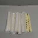 12 pcs Natural Beeswax Spiral Taper Candles, Dripless Short Candle Sticks for Dinner Wedding Party Christmas Home Decorations - 7 Inch Tall- Off White