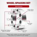 8x6.5 to 8x180 Wheel Spacers for Chevrolet for Silverado 2500 HD for Avalanche 2500 Suburban 2500, for GMC for Sierra Series, 4Pcs 2inch Wheel Adapters & Spacers 14x1.5 Studs 126.15mm Bore