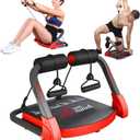 Ab Machine Ab Workout Equipment Sit Up Machine & Exercise Equipment Ab Crunch Machine for Stomach Workout Ab Core Trainer Abdominal Machine for Home Gym with Resistance Bands