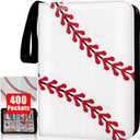 Baseball Gifts Cards Binder with Sleeves  4 Pocket, Double Sided, 50 Removable Sleeves, Collectible 400 Cards  Zip Trading Card Collection/Collector Albums/Folder for MTG, TCG, Sport Cards