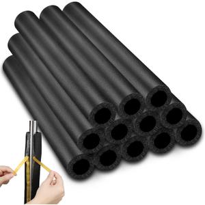 12 Pack Pipe Insulation Foam Tube,2.13 Inch x 1.31 ft,for Hot and Cold Water Pipes,Pre Slit Self Adhesive Foam Pipe Covers,15.75 Feet Total