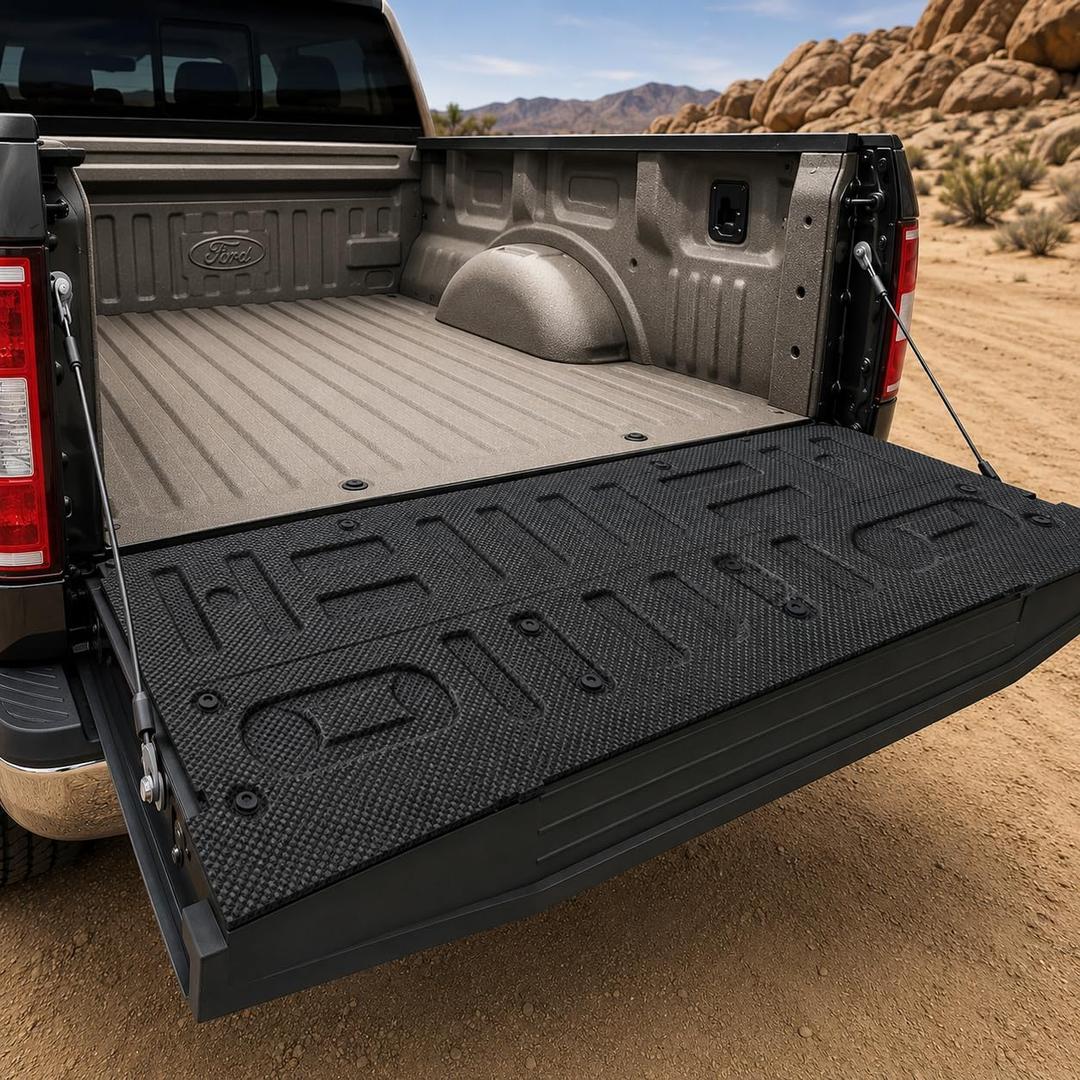 LASFIT Tailgate Mat for Ford F-150 2015-2020, Heavy Duty Tailgate Protector for Work Trucks & Daily Use, Anti-Slip Truck Tailgate Liner, Scratch Resistant All-Weather Tailgate Pad Easy to Clean
